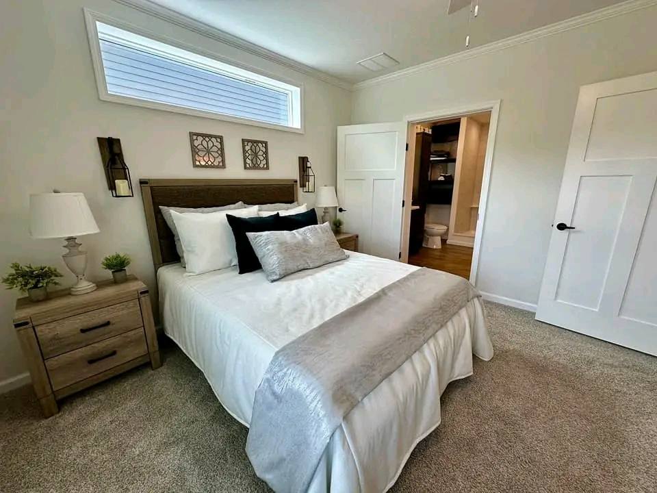 High-ranking SEO-optimized gallery showcasing luxury tiny houses and modern manufactured homes, featuring a navy blue park model with a screened porch, a light blue beach cottage with a vaulted white shiplap interior and gourmet kitchen, and a large white ranch-style modular home with brick skirting; the collection highlights premium mobile living, innovative small-space architectural design, and contemporary interior decor featuring vaulted ceilings, LED-accented tray ceilings, stainless steel appliances, and stylish living areas for maximum search visibility.