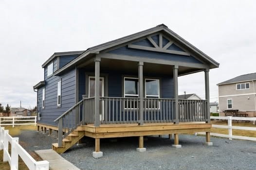 Comprehensive SEO-optimized gallery of luxury tiny houses and modern manufactured homes, featuring a navy blue park model with a screened porch and rustic wood trim, a light blue beach cottage with a vaulted white shiplap interior and gourmet kitchen, and a large white ranch-style modular home with brick skirting; the collection highlights premium mobile living, innovative small-space architectural design, and contemporary interior decor featuring vaulted ceilings, LED-accented tray ceilings, stainless steel appliances, and stylish living areas with green velvet seating for maximum search visibility. Would you like me to focus on a specific architectural style or interior feature for your next SEO post?